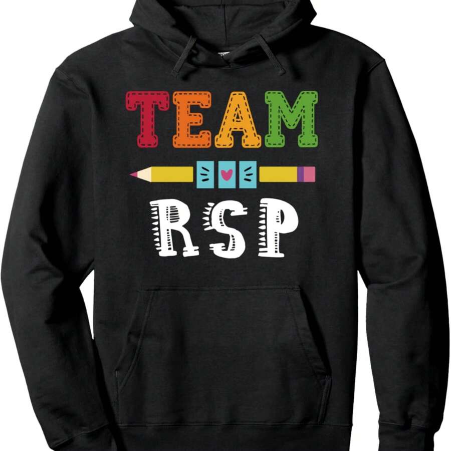 Team RSP, RSP Teacher, Kindergarten Teacher Pullover Hoodie - 黑色 - 查看 1