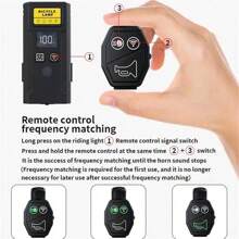 1 件新款自行车智能灯传感器前灯，Type-C 可充电无线遥控显示自行车灯 - 彩色 - 查看 10