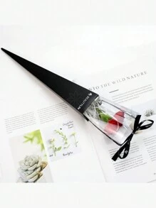 10 piezas, caja de embalaje para ramo de flores, caja individual para clavel, embalaje de flores, caja para rosa, caja de regalo, decoración de flores para el Día de San Valentín, decoración de boda, fiesta de boda, suministros de boda, regalos de boda (sin flores, el color de la cinta de la fuente es aleatorio)