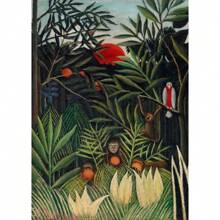 1 件墙壁艺术海报现代植物动物超现实主义艺术家艺术品海报森林热带自然动物帆布画抽象墙壁艺术客厅家居装饰 Cuadero，帆布艺术，高品质，无框 - 彩色 - 查看 73