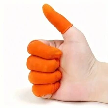 10/20 件可重复使用防静电指套 - 防滑橡胶指套