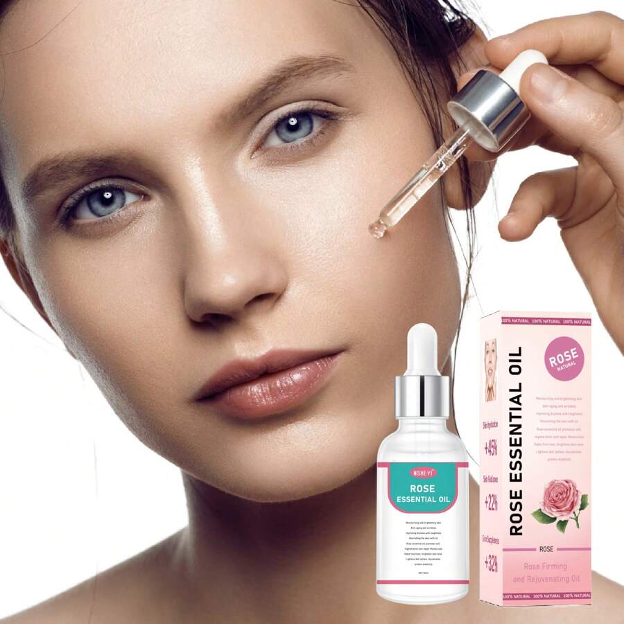 Aceite para el cuidado del cuerpo de rosa, hidratante y nutritivo, perfumado de rosas, aceite de masaje corporal relajante, masaje nocturno perfecto para citas, fórmula suave, regalo para el día de san valentín - Rosa - Ver 1