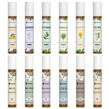 Essential Oils Roll On Set 12 Pack -(Relax, Sleep, Balance,Breathe, Focus On, Happiness,Lavender, Tea Tree, Peppermint, Citronella, Frankincense, Helichrysum) Aromatherapy Oil With Roller Ball, Essential Oils For Skin - Relaxation Gift For Women And Men