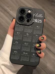 带有印刷日历设计的透明保护壳，防震兼容 16/16 Pro/16 Pro Max/16 Plus、 15 XR/7/8、 15 Pro Max、 12/13/14 Pro Max、 11/12p/13/14，兼容 Galaxy A13 4G、A22、A21S、A514G、A52、S22 Ultra、A33 5G 和 Redmi 10、Redmi Note 11 4G、Redmi 11 Lite、A53、TPU A14/A23/S23 Ultra、S24、A14、A15、S23、A73 手机 - 彩色 - 查看 5