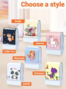 1pc Custom Name Signature Stamp For Kids, Cartoon Pattern Name Stamps Personalized, DIY Customized Cartoon Self Inking Name Stamp, Stamps For Signing Name, Name Stamp For Clothing Kids Waterproof - Unicorn - View 4