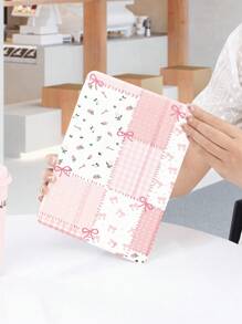 1pc Floral, Bowknot, Polka Dot Patchwork Pattern Tablet Protective Case/Cover Compatible With Kindle Paperwhite 5/Kindle Oasis/IPad 10.2 Inch/IPad Pro 11 2021/2020/10th Gen/Mini4/5/6, Galaxy Tab A8 10.5 Inch 2022, Matepad 10.4/Tab, With Pencil Slot, Anti-Drop, Tablet Stand