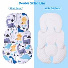 婴儿汽车安全座椅内衬，二合一可翻转婴儿汽车安全座椅坐垫，新生儿汽车安全座椅头部和身体支撑，秋千用柔软婴儿车坐垫内衬，婴儿注册搜索 - 彩色 - 查看 2