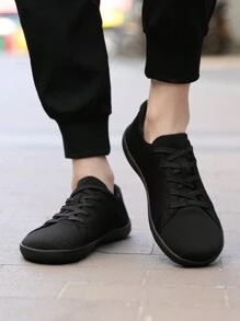 1 Pair Knit Upper Unisex Wide Toe Athletic Shoes, Road Running Shoes, Walking Shoes, Camping Shoes, Breathable Knit Fabric, Wide Toe Trail Running Shoes, Comfortable Lightweight Gym Non-Slip Low-Top Lace-Up Minimalist Barefoot Trainers