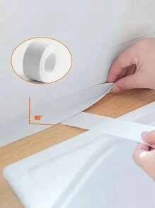 1 Roll Of Waterproof White PVC Self-Adhesive Tape -Perfect For Bathroom, Sink & Kitchen -Super Strong Stickiness! Home Bathroom Decor Summer Back To School