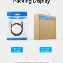 VENTION 4K HDMI 线 HDMI-A 公对公 PVC 类型黑色高速 HDMI 线 2.0 超高清 4K@60Hz、2K@144Hz、HDR、3D、杜比、HDCP 2.2、ARC 兼容 PS5、PS4、高清电视、显示器、蓝光、笔记本电脑 - 黑色 - 查看 8