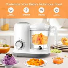 AMZBABYCHEF Baby Food Maker, 4 In 1 Food Processor And Steamer, Baby Puree Blender, Multifunctional Baby Puree Maker, Dishwasher Safe - US B Type Plug(110-127V) - View 6