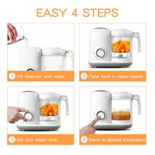AMZBABYCHEF Baby Food Maker, 4 In 1 Food Processor And Steamer, Baby Puree Blender, Multifunctional Baby Puree Maker, Dishwasher Safe - US B Type Plug(110-127V) - View 4