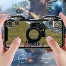 Mobile Game Controller Trigger, Mobile Game Accessories, Sensitive Finger Trigger For Shooting Targets, Shooting Assist Button - Black - View 6
