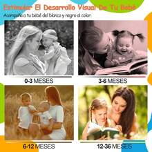 SHIXIONG Tarjetas Flash de Alto Contraste para Niños,96 Tarjetas Flash con 192 Patrón,Tarjetas Didácticas de Estimulación Visual,Tarjetas de Regalo para bebé de Alto Contraste,Regalar a los Niños - Multicolor - Ver 2