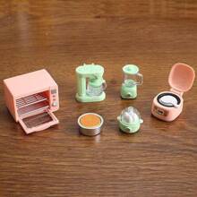 Interesting Desktop Decoration Miniature Lifelike Kitchen Appliance Models - Mini Rice Cooker, Oven, Playset Accessories For Dollhouse & Role Play Birthday - Multicolor - View 8