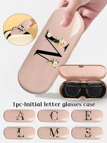1pc Creamy/Monet-Style Solid Color Glasses Case, New And Simple Design, Convenient And Portable With Waterproof And Dustproof Function