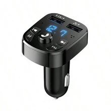 车载 Mp3 播放器 双 USB 快速充电器 FM 接收器 蓝牙兼容 5.0 FM 发射器 USB 闪存盘插头车载套件 - 黑色 - 查看 12