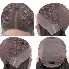 巴西头发波浪 13x4x1 蕾丝前部真人发假发湿发波浪透明 T 部分蕾丝前部假发女士预拔婴儿头发 150% 密度自然色