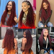 99j Burgundy Bulk Human Hair For Braiding Deep Wave Human Hair Bundles For Women No Weft Bundles Hair Extensions 16A Human Hair Natural Hairline Water Wave Bundles Unprocessed Wigs With Baby Hair - Burgundy - View 6