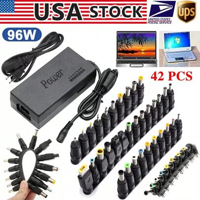 96W Universal Laptop Power Supply Charger Adapter W/ 42 Tips Notebook Charger US