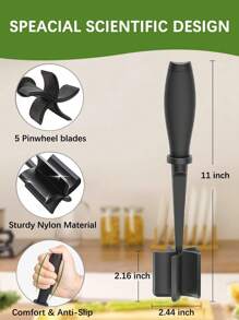 1pc Meat Chopper, Heat Resistant Meat Masher For Hamburger Meat, Ground Beef Smasher, Nylon Hamburger Chopper Utensil, Ground Meat Chopper, Non Stick Mix Chopper, Mix And Chop, Potato Masher Tool, Top-Quality Meat Masher Grinder For Crafting Burgers, Beef, Turkey, And More
