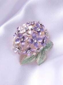 1 件奢华刺绣绣球花胸针，轻巧别致，正式配饰服装装饰