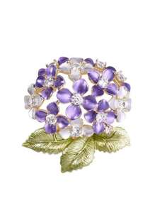 1 件奢华刺绣绣球花胸针，轻巧别致，正式配饰服装装饰