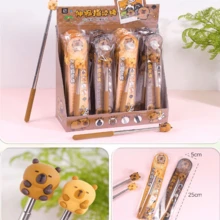 1pc New Capybara Shape Telescopic Finger Reading Stick Cute Cartoon Reading Finger Telescopic Point Reading Stick Teaching Whip Teaching Stick (Style Color Random) - Multicolor - View 1