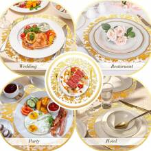 62pcs Disposable Gold Foil Placemats, Circular Gold Foil Table Mats, Decorative Mesh Table Mats, Sparkling Aluminum Foil Tablecloths, Gold Metal Thin Mesh Tablecloths, Suitable For Table Decoration