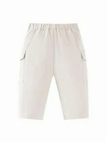 mini bala Baby Girl' Elastic Outdoor Cargo Pants, Stretchy Spring Trousers For Boys And Girls - Light Khaki - View 5