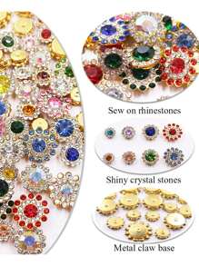 Sunflower Drill Round Flower Plate Drill Buckle Bow Handmade Diy Hair Accessories Materials Glass Claw Drill Dress Accessories. Rhinestone Sunflower Hand Sewing Drill Flower Plate Lace Drill Diy Hair Decoration Materials Accessories Handmade Beaded Double Layer Flower Rhinestones.