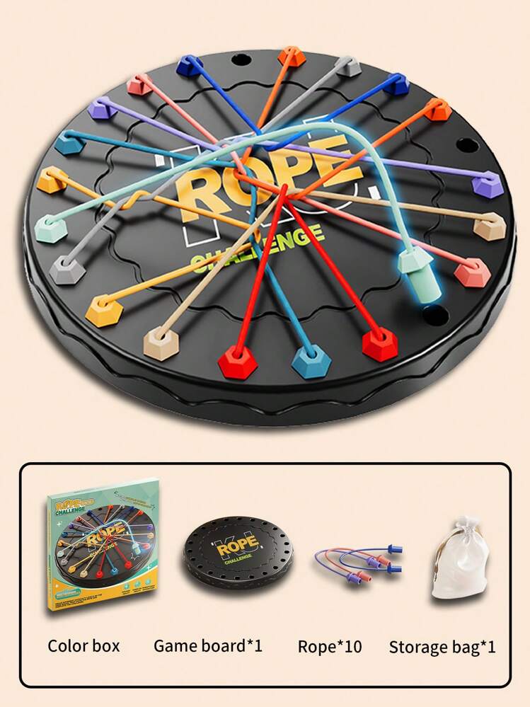 Juego de mesa "Desatar el nudo", juego de rompecabezas, juego de escritorio, juego interactivo de fiesta para festivales, cumpleaños y celebraciones, regalo para fiestas - 1 pieza de ajedrez para resolver cuerdas - Ver 11