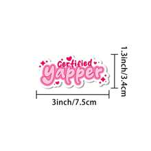 1/2/5件認證 Yapper 貼紙 | 趣味個性化乙烯貼紙，適用於計畫本、日記本和筆記本電腦 | 可愛正向設計，適合冥想愛好者、健康專家和書迷 | 藝術肯定貼紙 - 彩色 - 查看 2