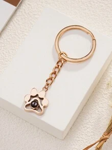 Customized Pet Projection Photo Keychain, Personalized Paw Print Keyring, Stainless Steel Dog Image Memorial Gift, Engraved Pet Memorial Gift For Men, Bag Charm, Rainbow Bridge Keepsake - Photo Keychain - View 16
