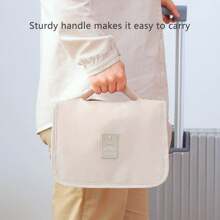 1 pieza Bolsa de tocador colgante para viajes de mujer, bolsa resistente al agua para cosméticos y organizador de accesorios de tocador para viajar - Multicolor - Ver 1