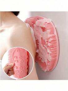 1 件浴室垫，带背部擦洗功能，多功能防滑脚垫，适用于淋浴、沐浴、足部按摩