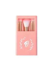 Pink Cosmetic Brush Sets With Mirrors, With Olive Branch Wreath Pattern White Letters A~Z (Excluding Q/U/X), Boxed Cosmetic Brush Sets, Multifunctional Cosmetic Brushes With Mirror Boxes, Mini Multifunctional Cosmetic Pens,Brush Set,Makeup Brush Kit,Make Up Brush Set,Make Up Set Complete,Makeup Brush Set,Complete Makeup Kit,Brush Kit,Brushes Makeup Set,Makeup Gift Set,Set