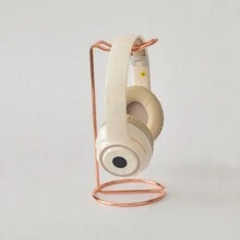 1 Stück Metall Kopfhörer Ständer für den Schreibtisch, geeignet für alle Kopfhörergrößen, gold/rosegold