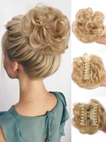 凌乱卷曲波浪发髻爪夹凌乱发髻接发卷曲波浪合成发髻发箍发片 - 彩色 - 查看 15