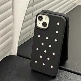 Apple Minimalistiskt Enfärgat Hollow Shell Mobilskal, Kompatibelt med 15/13ProMax/11Pro/13/14, Värmeavledning, Stötsäker, För XR/7Plus/Nya Modeller Vattentätt Falltåligt Reptåligt