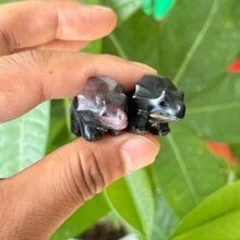 1pc Mini Crystal Triangular Dragon Carved Ornament, Natural Quartz Dragon, Friend Gift, Holiday Gift - Multicolor - View 5