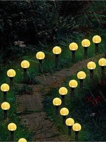 1 个太阳能亚克力泡泡球地桩灯，LED 户外防水 1 比 15/1 比 20 装饰氛围草坪灯，适用于别墅、花园、庭院、道路和车道两侧装饰。 - 彩色 - 查看 6