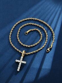 链上的闪光嘻哈耶稣头吊坠，男女时尚配饰，适合派对、节日、户外活动 - 耶穌吊墜 - 查看 7