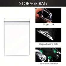 30/100 piezas Bolsas transparentes de PVC autosellantes, adecuadas para joyería - a prueba de polvo y anti-oxidación, bolsas de almacenamiento para aretes, anillos, pulseras - transparente - Ver 3