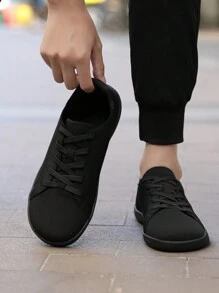 1 Pair Knit Upper Unisex Wide Toe Athletic Shoes, Road Running Shoes, Walking Shoes, Camping Shoes, Breathable Knit Fabric, Wide Toe Trail Running Shoes, Comfortable Lightweight Gym Non-Slip Low-Top Lace-Up Minimalist Barefoot Trainers