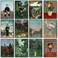 1 件墙壁艺术海报现代植物动物超现实主义艺术家艺术品海报森林热带自然动物帆布画抽象墙壁艺术客厅家居装饰 Cuadero，帆布艺术，高品质，无框 - 彩色 - 查看 1