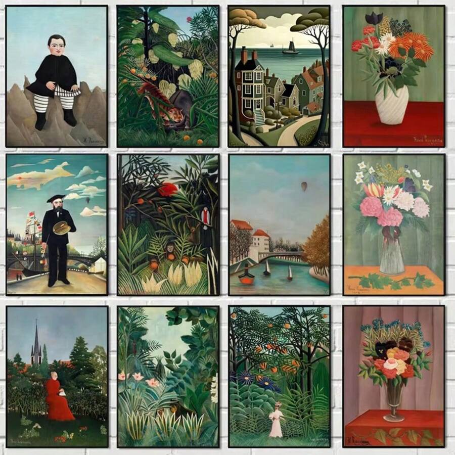 1 件墙壁艺术海报现代植物动物超现实主义艺术家艺术品海报森林热带自然动物帆布画抽象墙壁艺术客厅家居装饰 Cuadero，帆布艺术，高品质，无框 - 彩色 - 查看 1