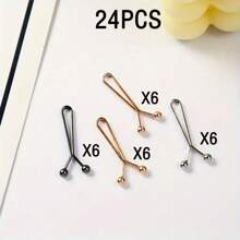 8pcs/16pcs/24pcs Invisible U-Shaped Waist Cincher Clips, Pants Waist Shortener Clips, No Sewing Required For Adjusting Waist/Hem/Cuff Length, Suitable For Clothing, Scarves, Curtains And Daily Use - Multicolor - View 17