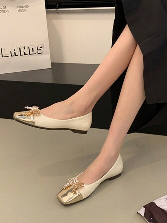 Zihuanlinglong 法式软底软皮乐福鞋，宽大加大码女鞋