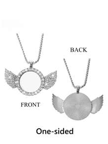 1pc Custom Personalized Photo Necklace, Custom Double-Sided Picture Necklace, Hip Hop Style Chain Strap Picture Pendant, Personalized Commemorative Gift, Father's Day Gift Gift Ideas, Silver, Stylish, Colorful, Vintage, Simple, Unisex, Casual, Cuties, Custom, Personalized, Unique, Ideal Gifts For Him, Ideal Gifts For Her, Her, Boyfriend, Girlfriend, Dad, Mom, Family, Friends, For Anniversaries, For Birthdays, For Graduation, For Prom, For Party, Prom Season